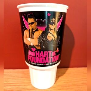 Limited Edition 🔥 WWE Hart Foundation Bojangles Cup 🏆 Bret Hart Jim Neidhart